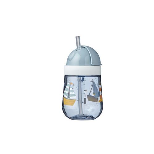 Cana cu pai pentru bebelusi, Little Dutch, 300ml, +9 luni, Albastru