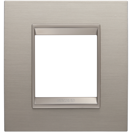 PLACA INTERNATIONALA LUX - IN METAL - 2 MODULE - ALUMINIU PERIAT - CADRU INTERIOR BRONZ MAT - CHORUSMART