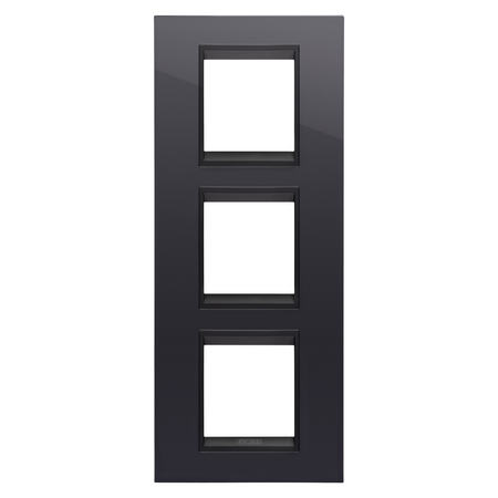 PLACA INTERNATIONALA LUX - ÎN TEHNOPOLIMER - 2+2+2 MODULE VERTICALE - NEGRU TONER LAVY - CADRU INTERIOR NEGRU MAT - CHORUSMART