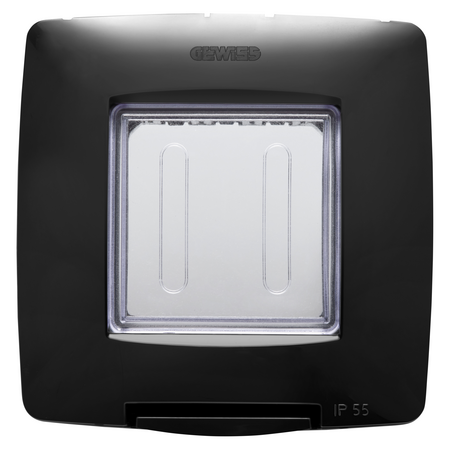 PLACA ETANSA STANDARD INTERNATIONAL - 2 CIRCUITE IP55 - NEGRU - CHORUSMART