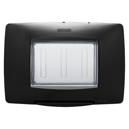 PLACA ETANSA STANDARD ITALIANA - 3 CIRCUITE IP55 - NEGRU - CHORUSMART