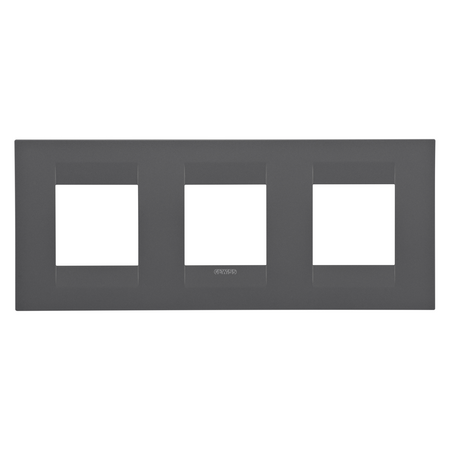 PLACA INTERNATIONALA GEO - IN TEHNOPOLIMER VOPSIT - 2+2+2 MODULE ORIZONTAL - NEGRU SATINAT - CHORUSMART