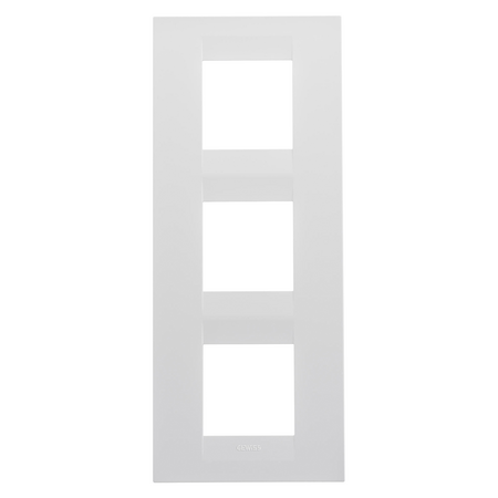 PLACA INTERNATIONALA GEO - IN TEHNOPOLIMER VOPSIT - 2+2+2 MODULE VERTICAL - ALB SATINAT - CHORUSMART