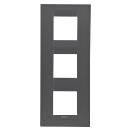 PLACA INTERNATIONALA GEO - IN TEHNOPOLIMER VOPSIT - 2+2+2 MODULE VERTICAL - NEGRU SATINAT - CHORUSMART