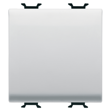 ÎNTRERUPATOR UNIDIRECTIONAL 1P 250V C.A. - BORNE DE CABLARE RAPIDA - 16AX - BUTON NEUTRU - 2 MODULE - ALB SATINAT - CHORUSMART