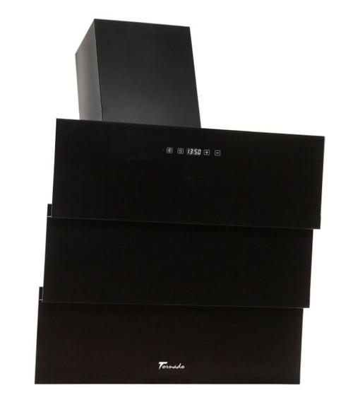 Hota Decorativa Tornado Megas 1200 (60) LED, clasa A, 1 motor Turbo, latime 60 cm, 4 viteze, absorbtie 1200 m3/ora, filtru anti-grasimi aluminiu 5 straturi (Negru)