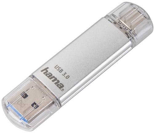 Stick USB Hama C-Laeta 124161, 16 GB, USB 3.1 Type-C/USB 3.0 (Gri)