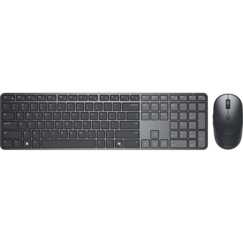 Kit tastatura si mouse wireless Dell Pro 7 Slim  KM726, layout US International, Bluetooth / USB, 6000 dpi, Negru
