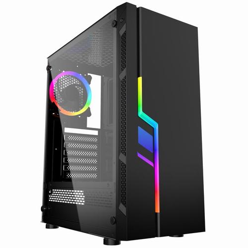 Cascasa Gembird Fornax 2000, iluminare RGB, Middle Tower, Fara sursa (Negru)