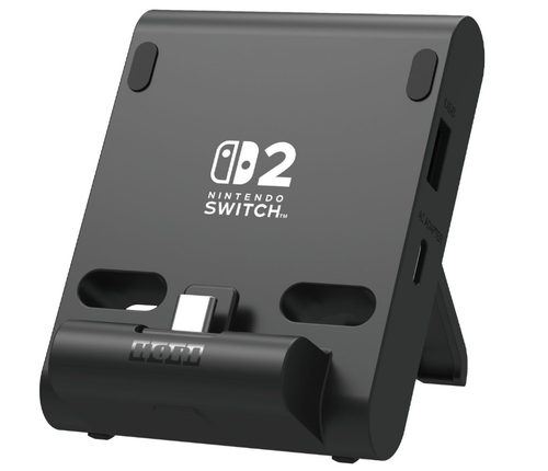 Suport de incarcare Nintendo Hori pentru Nintendo Switch 2, USB-A, USB-C (Negru)