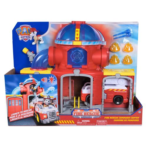 Set de joaca Paw Patrol - Fire Rescue, Statia de pompieri, cu figurina Marshall