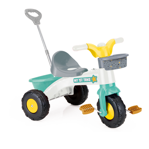 Prima mea tricicleta cu maner DOLU Pastel, 2 ani +