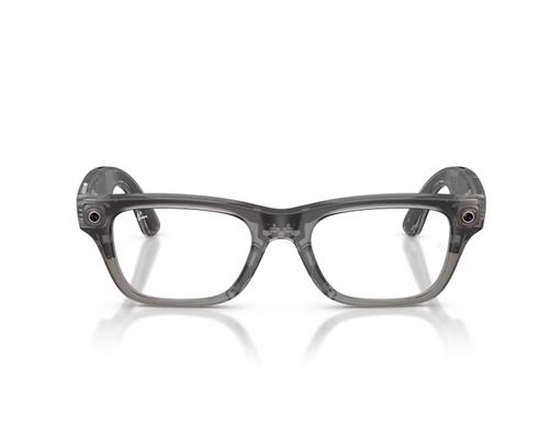 Ochelari Smart Ray-ban META Blayzer Optics Gen 2 RW7001 8529 50, Wi-Fi 6, Bluetooth, Aparat foto cu filmare, Asistent vocal, 32GB Flash, Lentile Transparente (Gri)