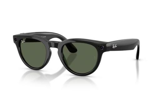 Ochelari Smart Ray-ban META Headliner Shiny Gen 2 RW4013F 601/71 51-23, Low Bridge Fit, Wi-Fi 6, Bluetooth, Aparat foto cu filmare, Asistent vocal, 32GB Flash, Meta AI integrat, Lentile G-15 Verzi (Negru)