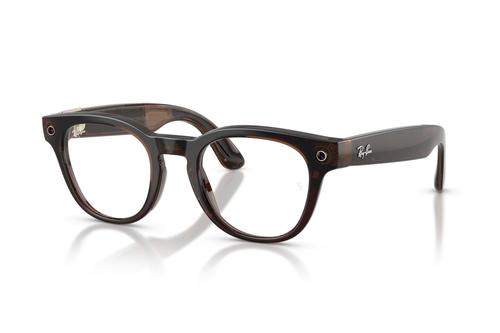 Ochelari Smart Ray-ban META Scriber Shiny Gen 2 RW7002 8532 49, Universal Fit, Wi-Fi 6, Bluetooth, Aparat foto cu filmare, Asistent vocal, 32GB Flash, Meta AI integrat, Lentile Demo (Maro)