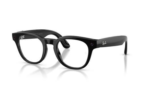 Ochelari Smart Ray-ban META Scriber Optics Shiny Gen 2 RW7002 2000 49, Universal Fit, Wi-Fi 6, Bluetooth, Aparat foto cu filmare, Asistent vocal, 32GB Flash, Meta AI integrat, Lentile Demo (Negru)