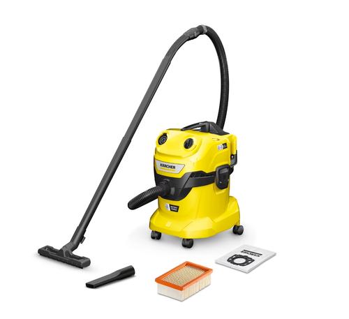 Aspirator umed uscat Karcher WD 4-18 Dual V-20/22, 380 W, 20 L, 32l/s, 18V (Galben)