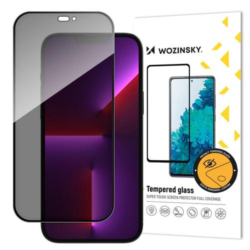 Folie de protectie WZK Privacy glass cu filtru Anti Spy pentru iPhone 15, Negru