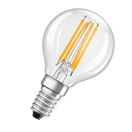 Bec LED Ledvance (Osram)  LED Value Classic P 40 Filament 4 W 827 Clear E14, 470 lm, 2700 K, 300°, transparent