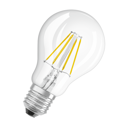 Bec LED Ledvance (Osram)  LED Value Classic A 40 Filament 4 W 827 Clear E27, 470 lm, 2700 K, 300°, transparent