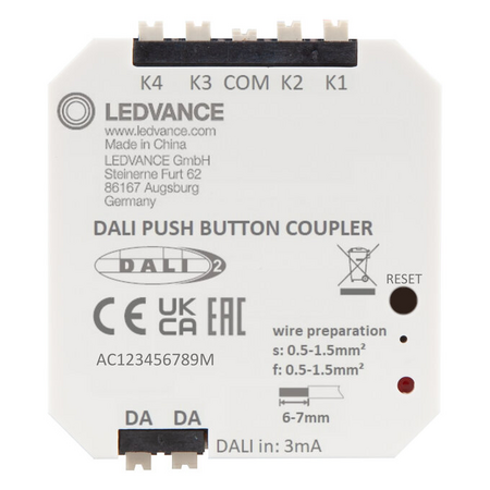 Dispozitiv de control iluminat Ledvance (Osram)  PUSHBUTTON COUPLER DALI-2, IP20