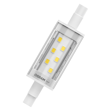 Bec LED liniar Ledvance (Osram)  LED Slim Line 78 60 300° 7 W 827 Clear R7s, 806 lm, 2700 K, transparent