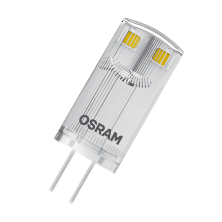 Bec LED capsulă Ledvance (Osram)  LED Base PIN 10 320° 0,9 W 827 Clear G4, 100 lm, 2700 K, transparent