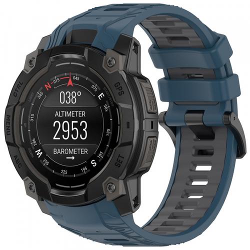 Curea Techsuit W077 pentru Garmin Instinct 3 50mm Solar / Instinct 3 50mm, Albastru