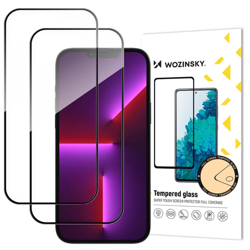 Folie de protectie Ecran WZK pentru Apple iPhone 17 Pro, Sticla Securizata, Full Glue, Set 2 bucati