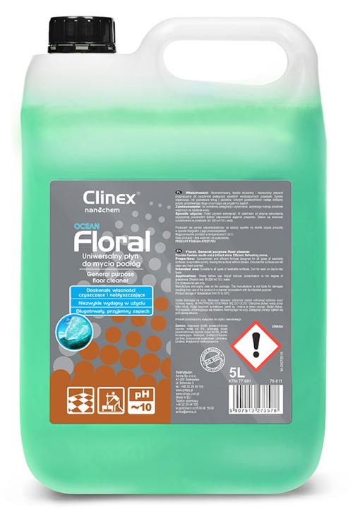 Detergent lichid CLINEX Floral Ocean, 5 L,  pentru curatare pardoseli