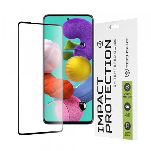 Folie de protectie Ecran Techsuit pentru Samsung Galaxy A51 5G A516 / A51 A515, Sticla Securizata, Full Glue, 111D