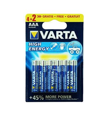 Set 6 baterii VARTA LR03 BLISTER, ALCALINA