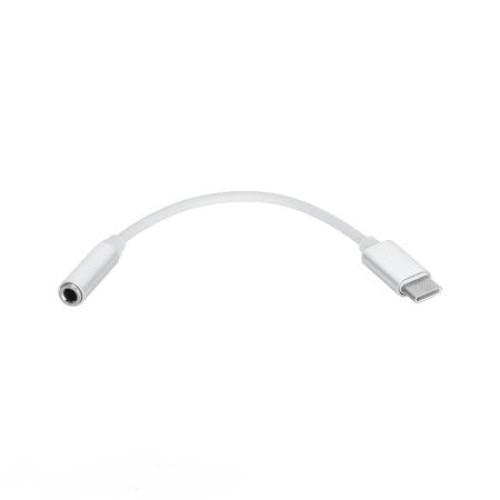 Cablu adaptor Kruger&Matz KM1245, USB Tip C, jack 3.5 mm (Alb)
