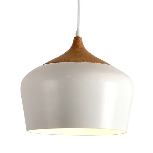 Pendul PLATINET - REJA ,E27,35x26, Metal si lemn, Alb [44031]