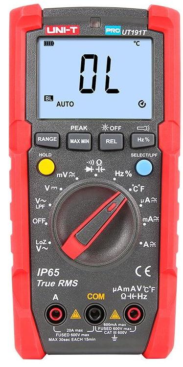Multimetru Digital UNI-T UT191T (Negru/Rosu)