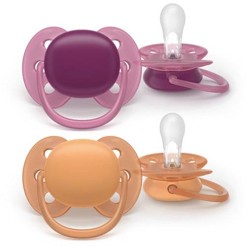 Set 2 suzete Philips Avent Ultra Soft SCF093/03, cu disc flexibil, pentru pielea sensibila a bebelusului, ortodontice, fara BPA, 18 luni+