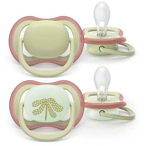 Set 2 suzete Philips Avent Ultra Air SCF087/18 care lasa pielea bebelusului sa respire, ortodontice, fara BPA, 6-18 luni, colorat