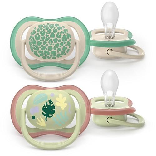 Set 2 suzete Philips Avent Ultra Air SCF087/17 care lasa pielea bebelusului sa respire, ortodontice, fara BPA, 6-18 luni, colorat