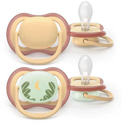 Set 2 suzete Philips Avent Ultra Air SCF087/09 care lasa pielea bebelusului sa respire, ortodontice, fara BPA, 0-6 luni