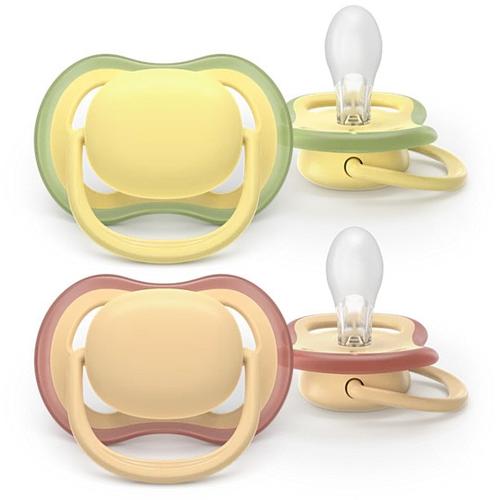 Set 2 suzete Philips Avent Ultra Air SCF087/07 care lasa pielea bebelusului sa respire, ortodontice, fara BPA, 0-6 luni, colorat