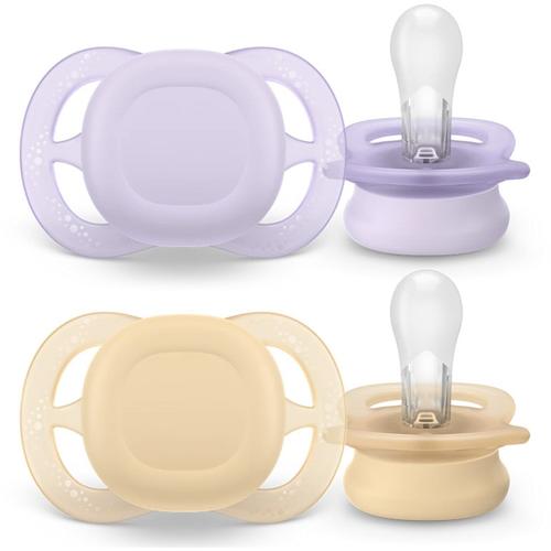 Set 2 suzete Philips Avent Ultra Start SCF075/11, ortodontice, fara BPA, 0-2 luni