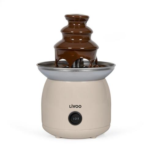 Fantana de ciocolata Livoo DOM533C, 70W, capacitate 250ml, control automat al temperaturii (Bej)