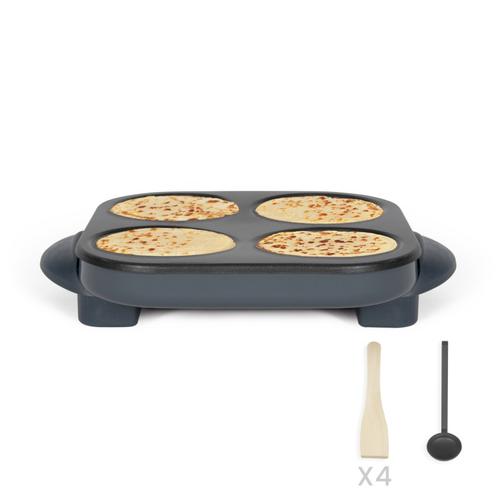 Aparat de clatite Livoo DOC266G, 1500W, strat antiaderent, 4 clatite, 12 cm (Negru)