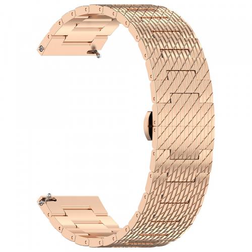 Curea Techsuit W052 pentru Huawei Watch / Xiaomi Watch Series, 22mm, Roz Auriu