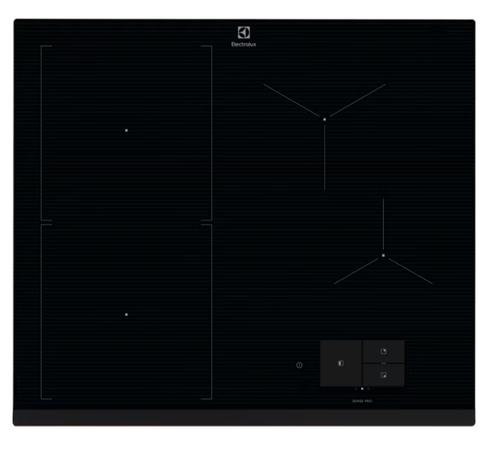 Plita incorporabila Electrolux Sense Pro 900 EIS6949, Inductie, 60 cm, Gatire asistata SensePro, Control touch, Booster (4 zone), Conectivitate hota, Wi-Fi, Timer electronic, Oprire automata, Detectarea vaselor, Semnal acustic (Negru)