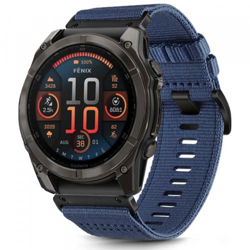 Curea Techsuit W070 pentru Garmin Watch Fenix / Forerunner / Approach Series, 22mm (Bleumarin)