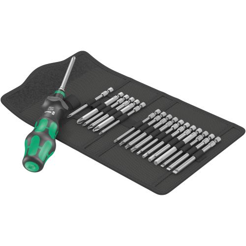 Set de 18 capete surubelnita, Wera, 1/4inch, cu maner