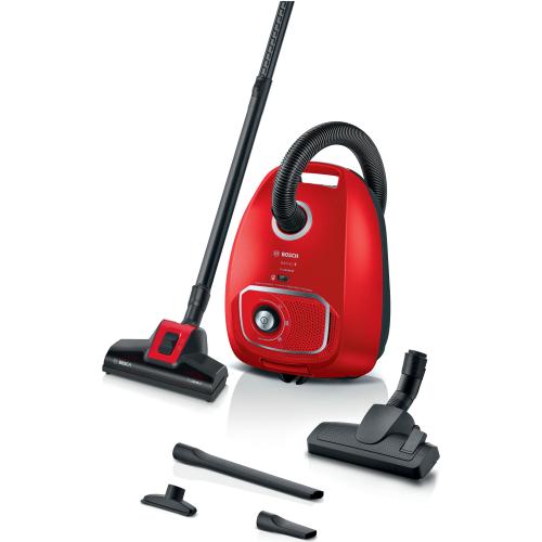 Aspirator cu sac Bosch Seria 4 BGB41PET1, ProAnimal, 700W, 4 l, Control electronic rotativ, Sistem PowerProtect, Perie AirTurbo Pro (Rosu)