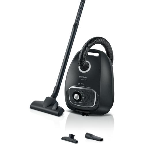 Aspirator cu sac Bosch Seria 4 BGB41BA1, 600W, 4 l, Sistem PowerProtect, Control electronic rotativ (Negru)