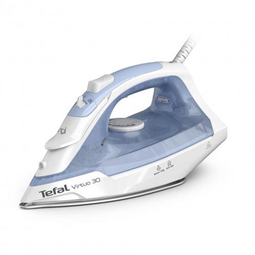 Fier de calcat cu abur Tefal FV2C41 VIRTUO30, 2000 W, Recipient 240 ml, Debit de abur 27 g/min (Alb/Albastru)